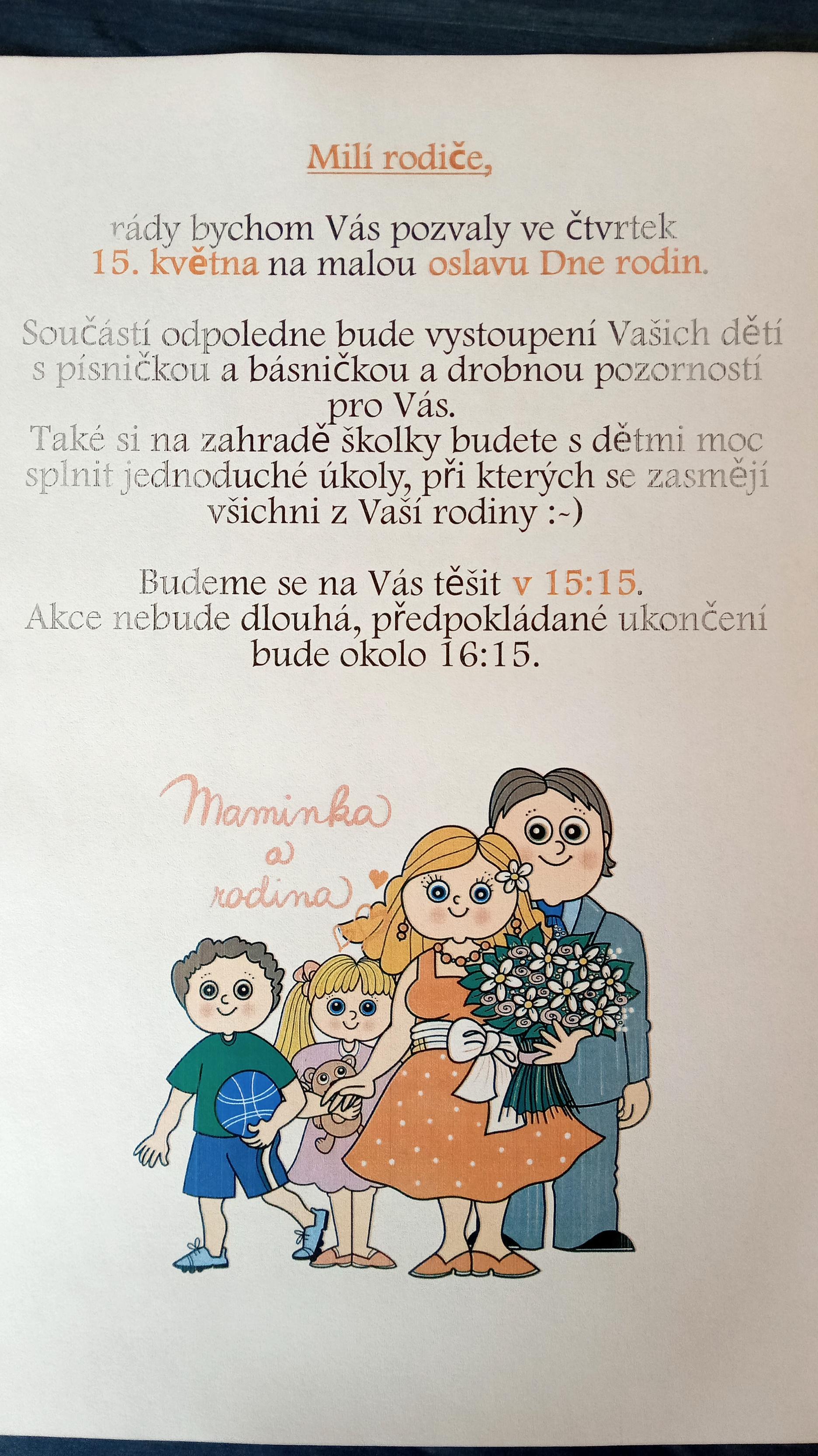 Oslava Dne rodin